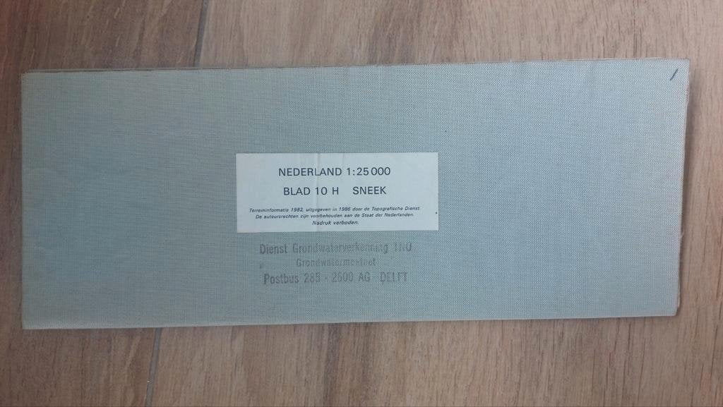 10H Sneek Ijlst Sneekermeer Jutrijp Stafkaart uit 1986, Boeken, Topografische Dienst Nederland, Ophalen of Verzenden, 1800 tot 2000