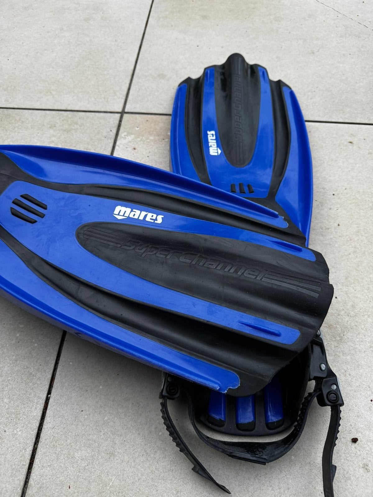 Mares Superchannel Vinnen XL met Subgear schoenen maat 46, Ophalen, Gebruikt, Zwem- of Duikvliezen