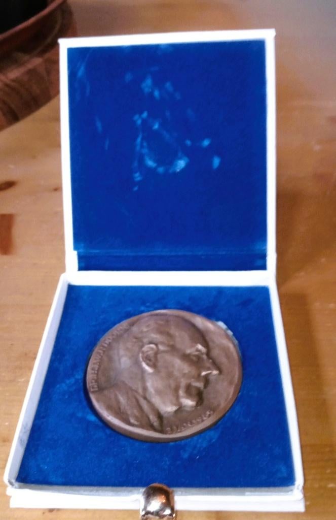 Grote bronzen penning van Van Doorne DAF, Ophalen of Verzenden, Brons, Nederland