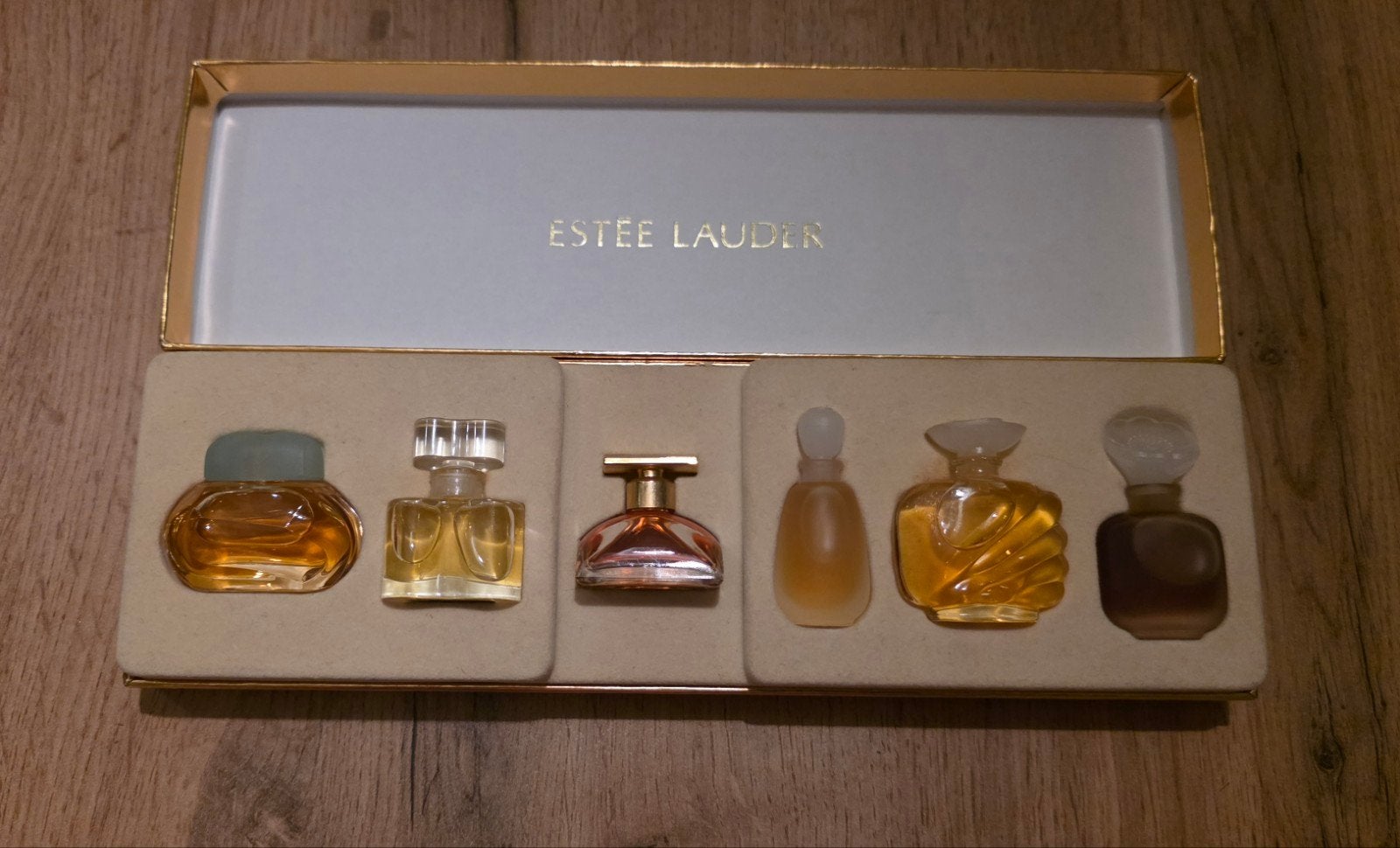 Vintage Estee Lauder Miniaturen Cadeauset, Ophalen of Verzenden, Miniatuur, Gevuld