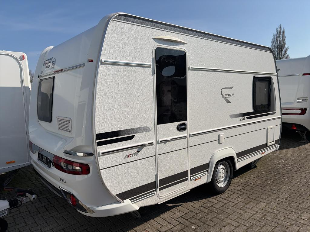 Fendt Bianco Activ 390 FHE Luifel/Fietsdrager, Caravans en Kamperen, Caravans, Schokbreker, Bedrijf, Treinzit, Tot en met 3