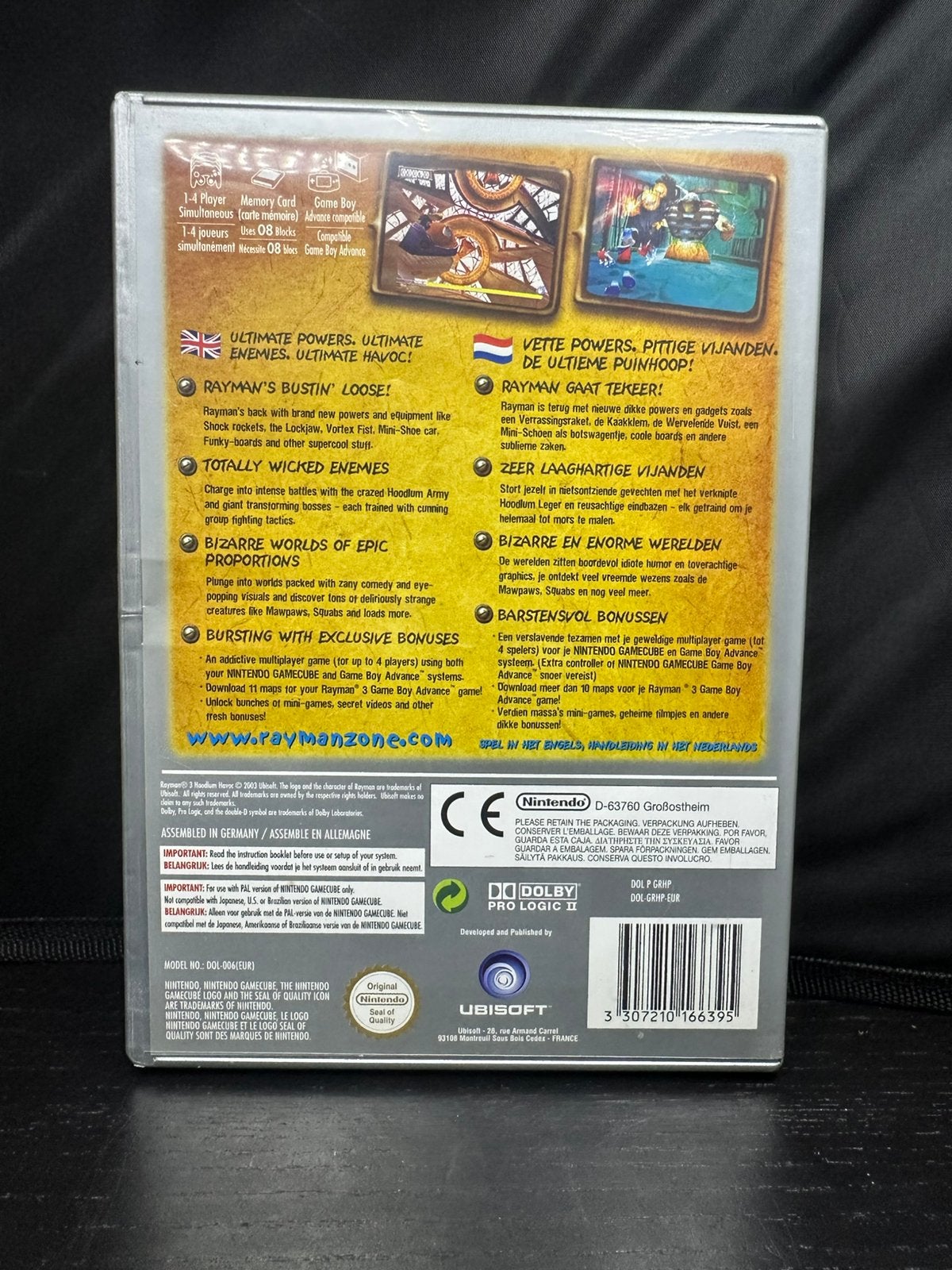 Rayman 3 Hoodlum Havoc - Nintendo GameCube (CIB als nieuw), D, Z, 1 speler, Ophalen of Verzenden