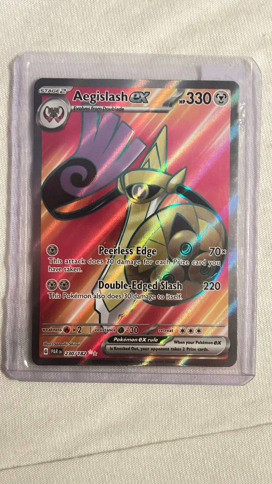 Aegislash EX Pokémon kaart - Zo goed als nieuw, Ophalen of Verzenden, Zo goed als nieuw, Losse kaart, Foil