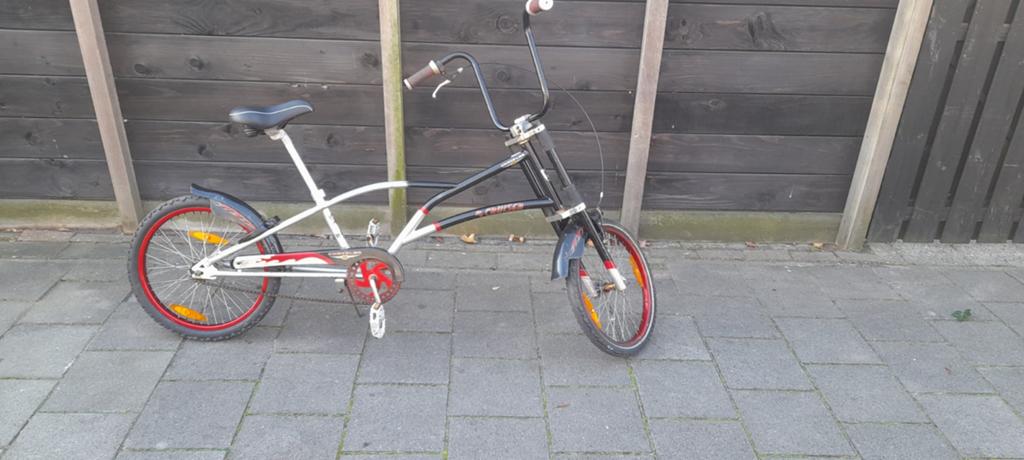 unieke Chrysler Cruiser fiets, Terugtraprem, Gebruikt, Staal, Cruiser