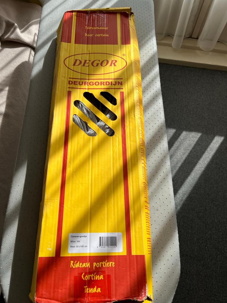 Degor Deurgordijn Wit - 60 x 180 cm, Ophalen of Verzenden, Zo goed als nieuw