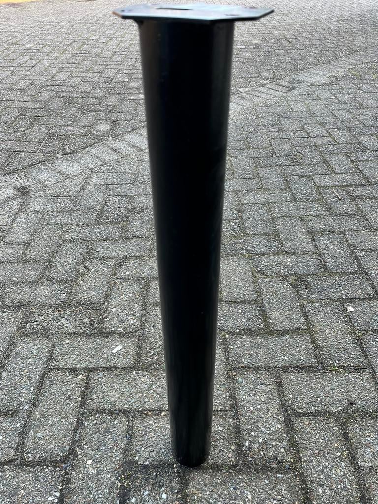 4 tafelpoten zwart, 72 cm hoog x 7,6 cm rond, Ophalen, Tafelpoot, 50 tot 100 cm, Rond