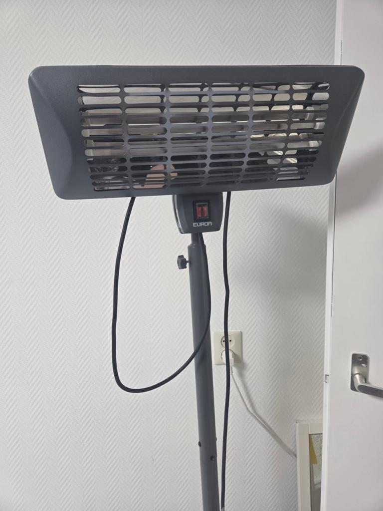 Eurom Elektrische terrasverwarmer infrarood heather, Elektrisch, Gebruikt, Vloer, Ophalen of Verzenden