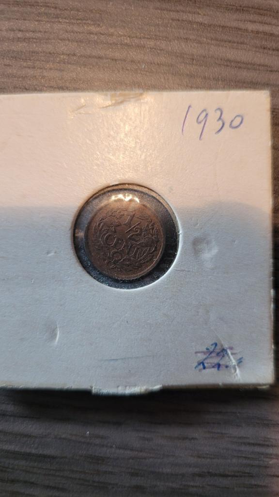 1/2 cent Wilhelmina 1930, Postzegels en Munten, Munten | Europa | Euromunten, Ophalen, Overige landen