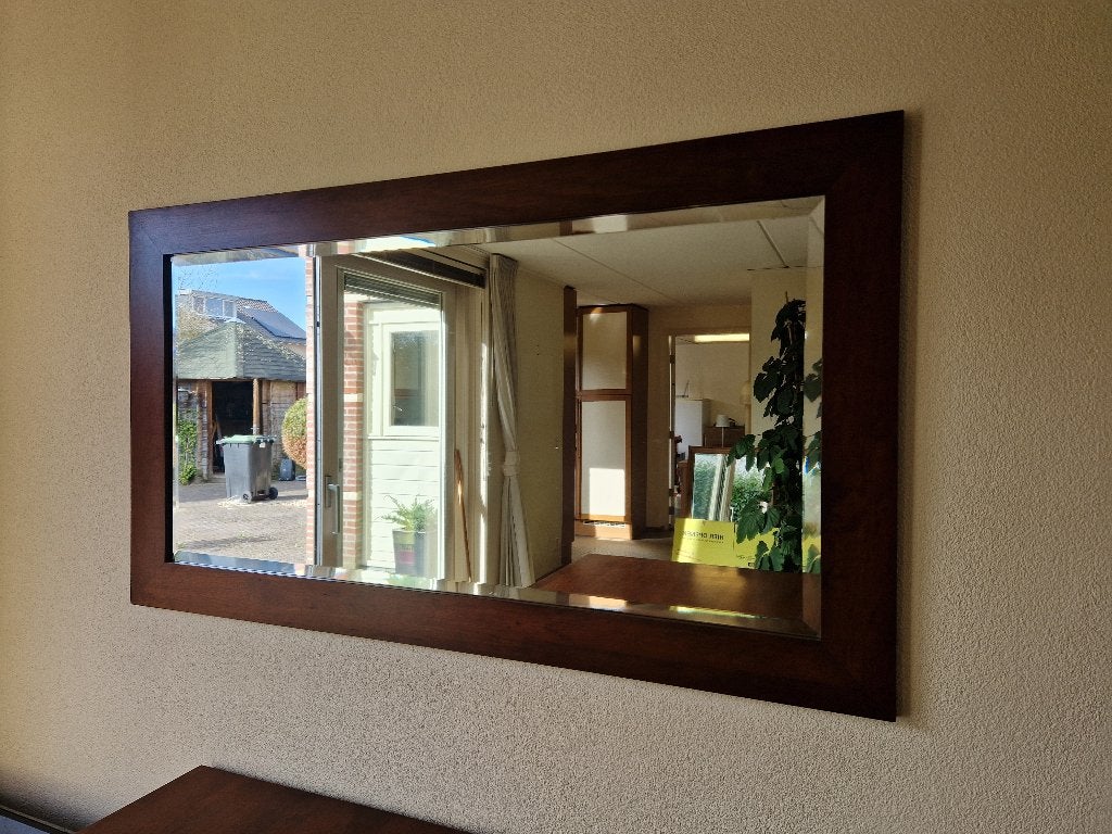 kersen houten spiegel, Ophalen, Minder dan 50 cm, Zo goed als nieuw, Minder dan 100 cm