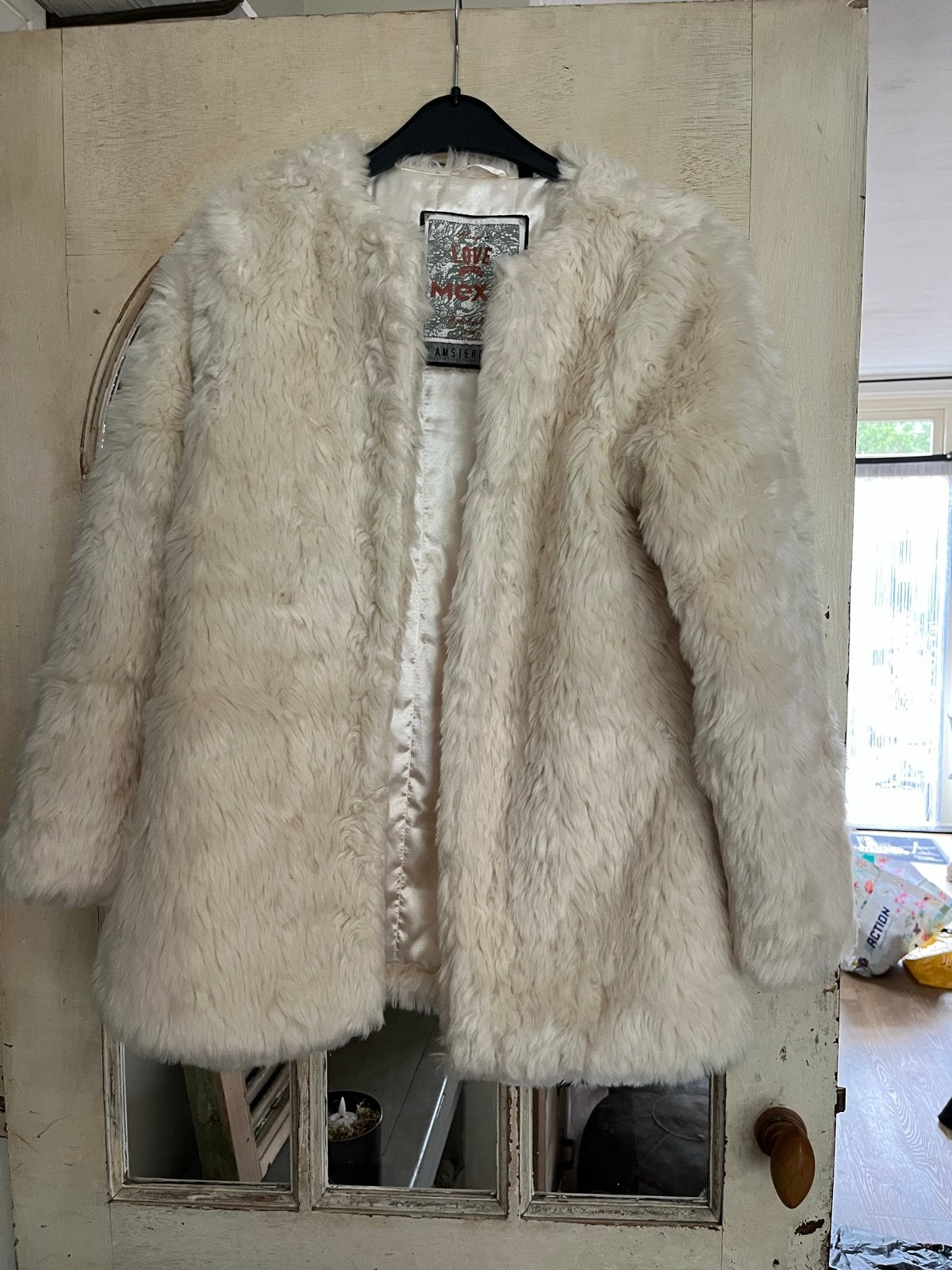 Mexx Faux Fur Jas - Crème/Wit, Ophalen of Verzenden, Zo goed als nieuw, Maat 36 (S), Wit