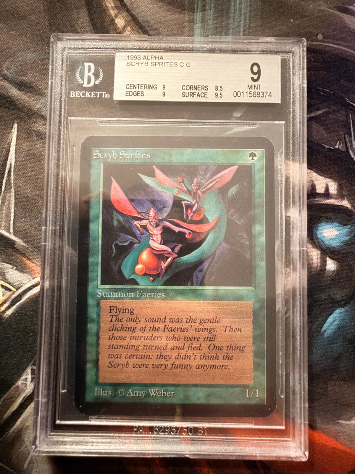 Magic: The Gathering Alpha Scryb Sprites BGS 9, Ophalen of Verzenden, Zo goed als nieuw, Losse kaart