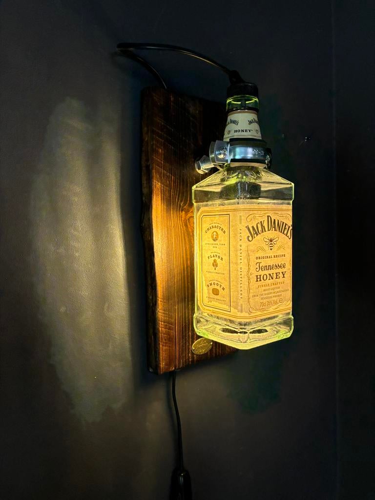 Jack Daniel’s honey wandlamp, Ophalen of Verzenden, Nieuw, Glas, Mancave, vaderdag