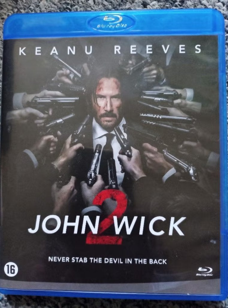 John Wick 2 Blu-ray - Actie/Thriller met Keanu Reeves, Ophalen of Verzenden, Zo goed als nieuw, Thrillers en Misdaad