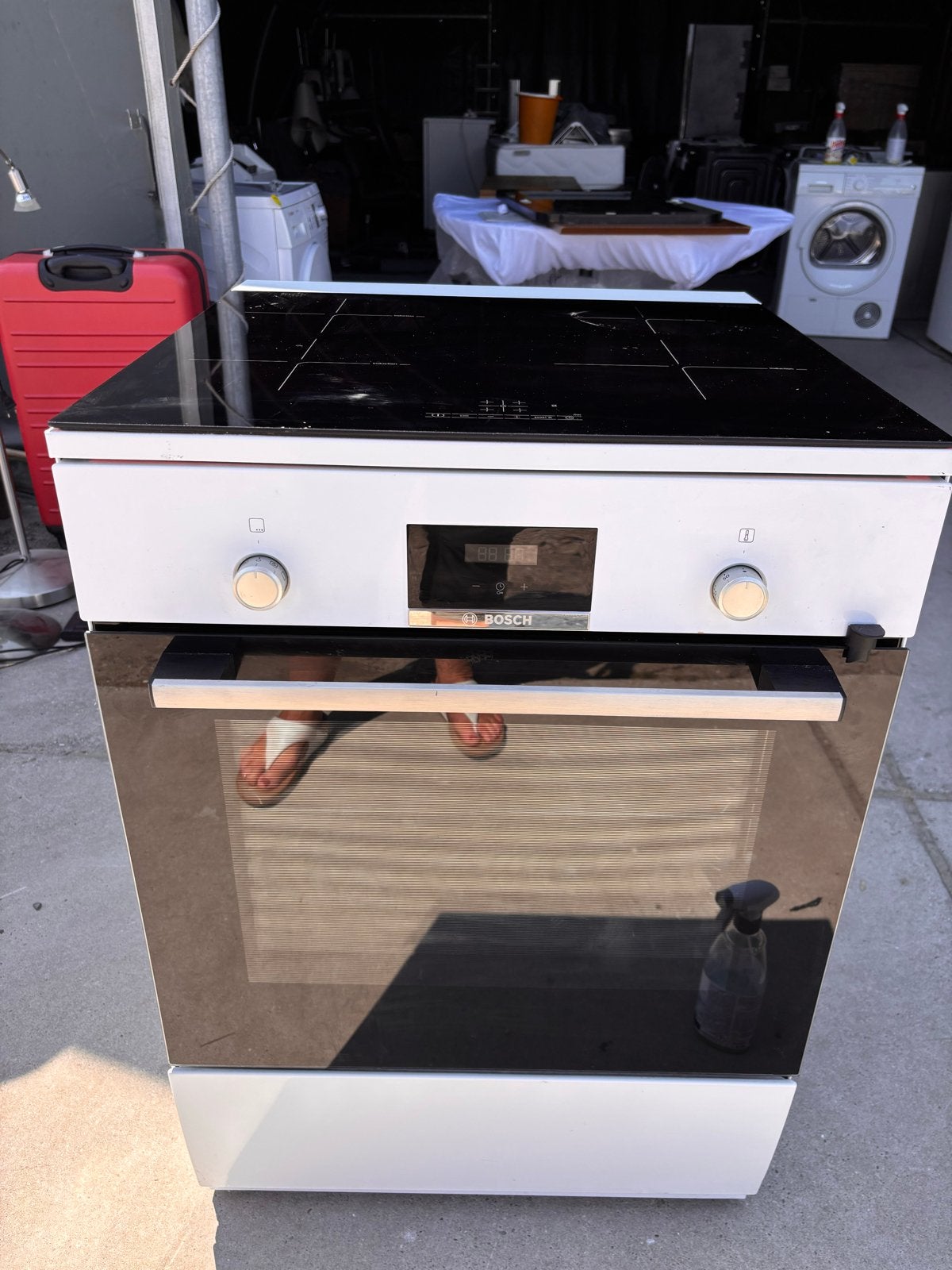 Bosch Inductie Fornuis met Oven - Let op stekker, Witgoed en Apparatuur, Fornuizen, Ophalen, Gebruikt, Hete lucht, 60 cm of meer