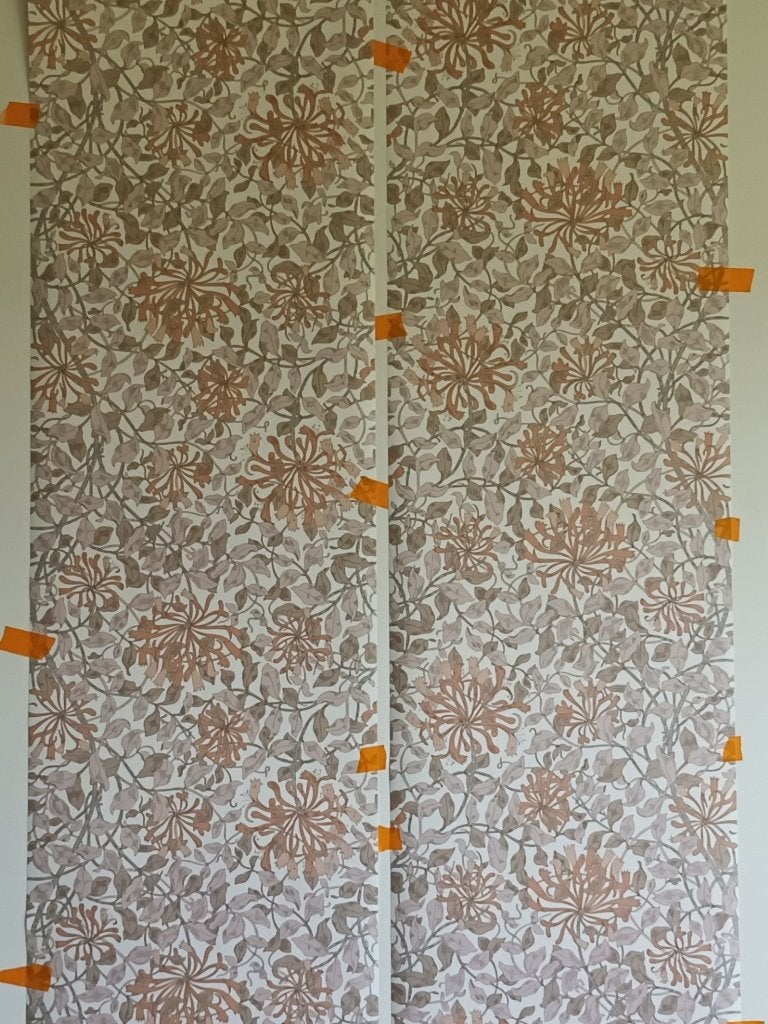 Behang  ESTAhome / 131027 bloemen terracotta en oudroze, Ophalen, Wit