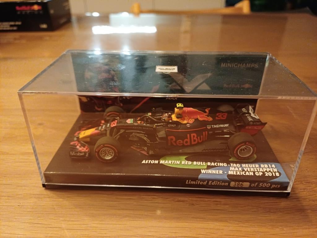 Max Verstappen RB14 schaalmodel 1:43 Minichamps, Ophalen of Verzenden, Nieuw, Auto, MiniChamps