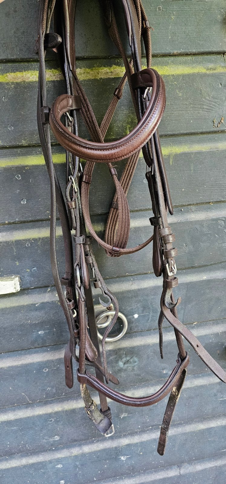 Anatomisch gevormd hoofdstel, bruin, cob, Dieren en Toebehoren, Paarden en Pony's | Hoofdstellen en Tuigage, Zo goed als nieuw