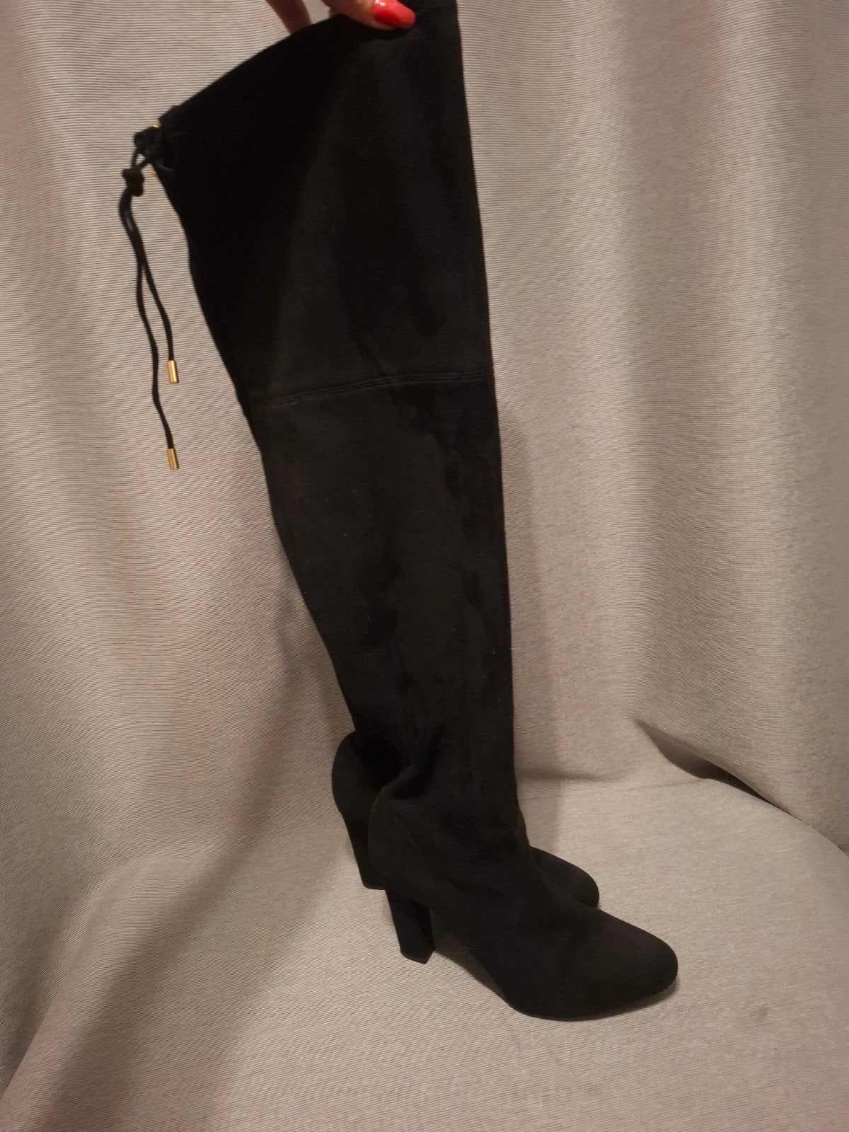 Unisa overknee laarzen - Maat 38, Kleding | Dames, Ophalen, Hoge laarzen, Zwart, Nieuw