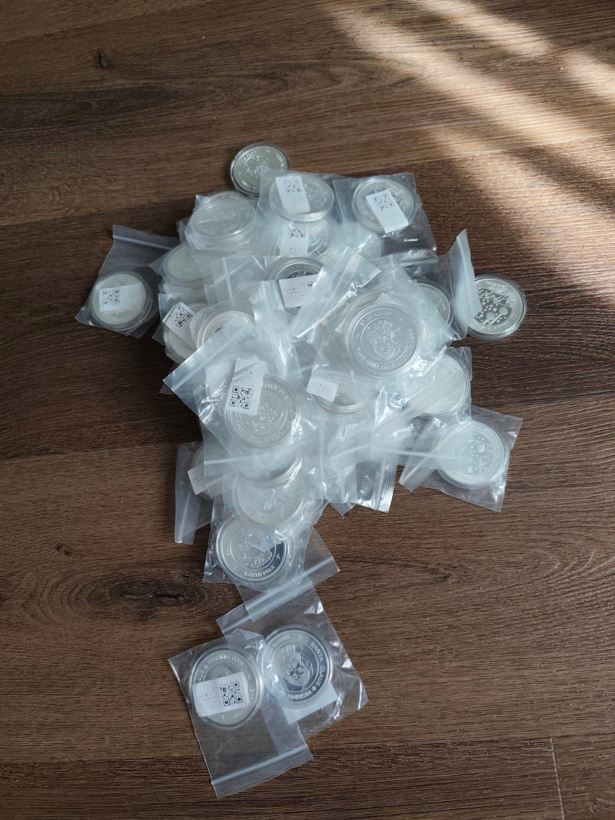 50 metalen Christmas Coins voor de echte Kerstman, Ophalen, Nieuw
