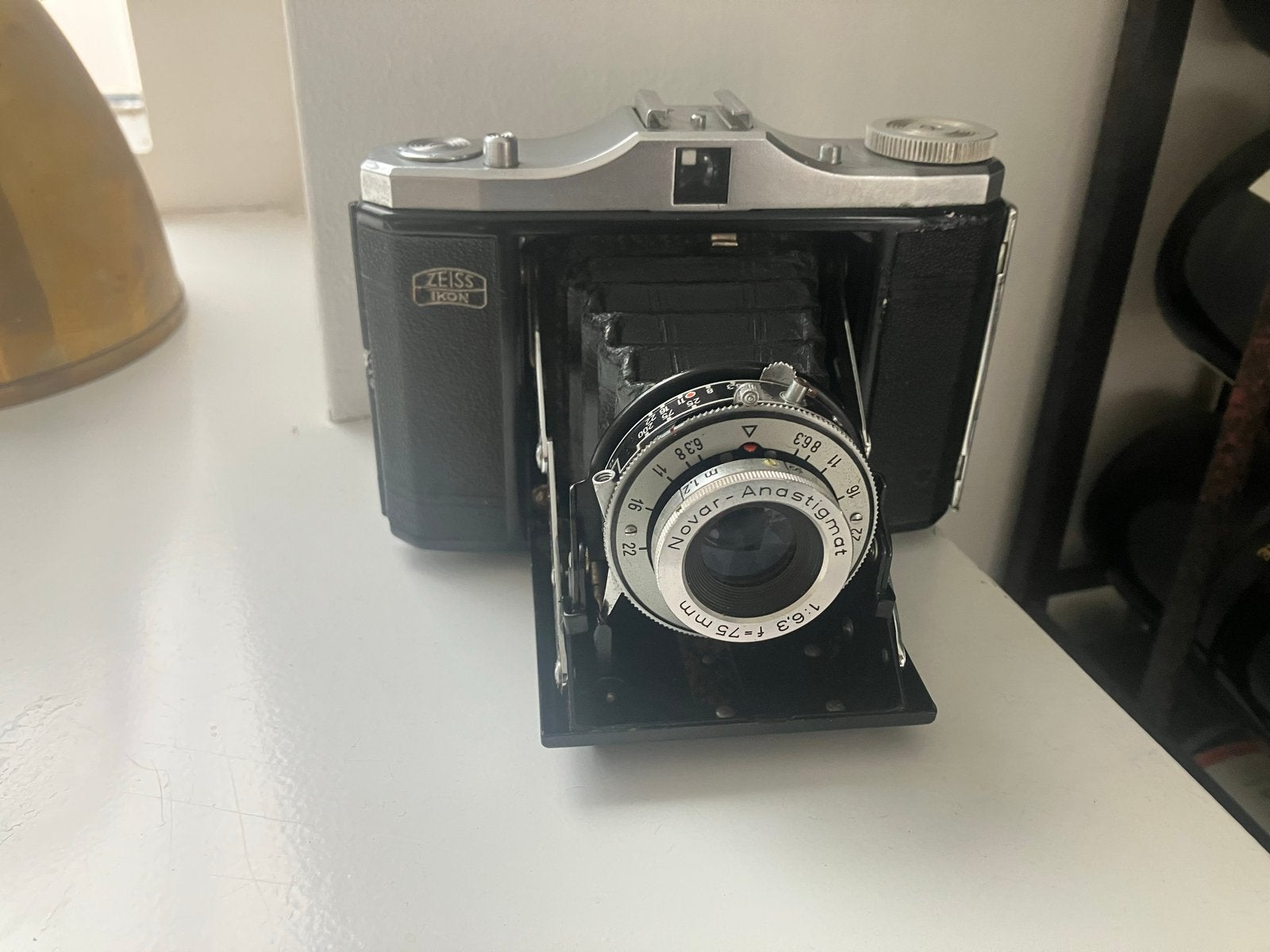 Vintage Zeiss Ikon Nettar balgcamera met Novar-Anastigmat le, Ophalen of Verzenden, Gebruikt, Compact, Overige Merken