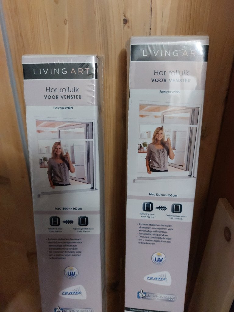 Hor rolluik voor venster., Ophalen, 100 tot 150 cm, Wit, Nieuw