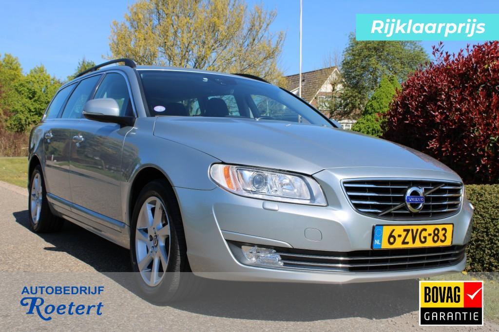 Volvo V70 2.0 T5 245pk Nordic+ Automaat leer/ECC/cruise/navi, Auto's, Volvo, USB, Euro 6, 4 cilinders, 1565 kg