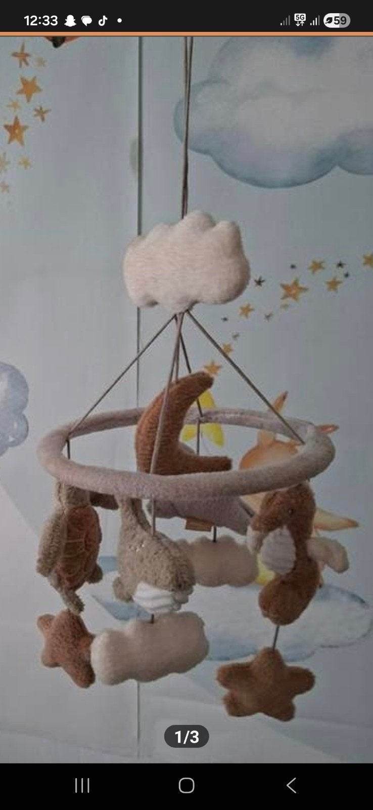 muziekmobiel met leuke figuren, Kinderen en Baby's, Ophalen, Zo goed als nieuw, Overige typen