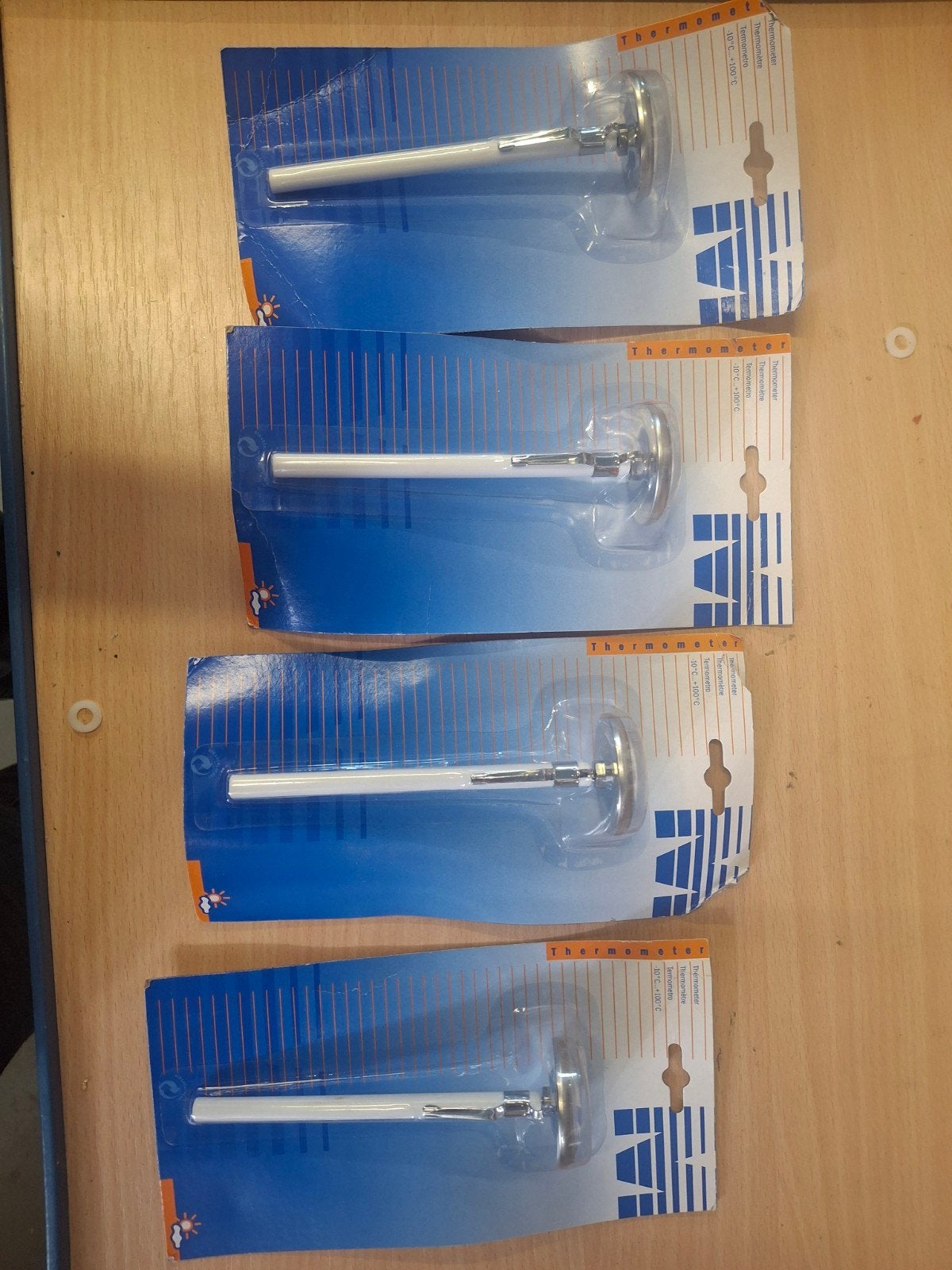 5x Voedselthermometer -10C tot +100C, Nieuw, Metaal, Ophalen of Verzenden, Voedselthermometer