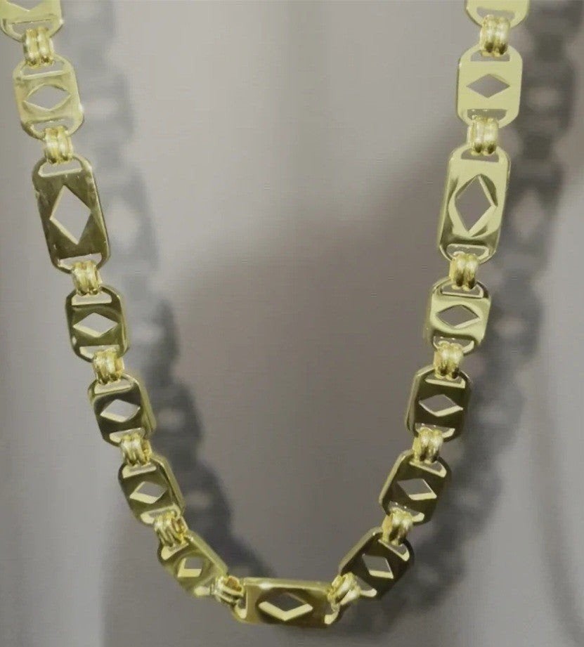 Kingsley Magnum koningsketting 18kt goldplate, Ophalen of Verzenden, Nieuw, Goud, Overige materialen