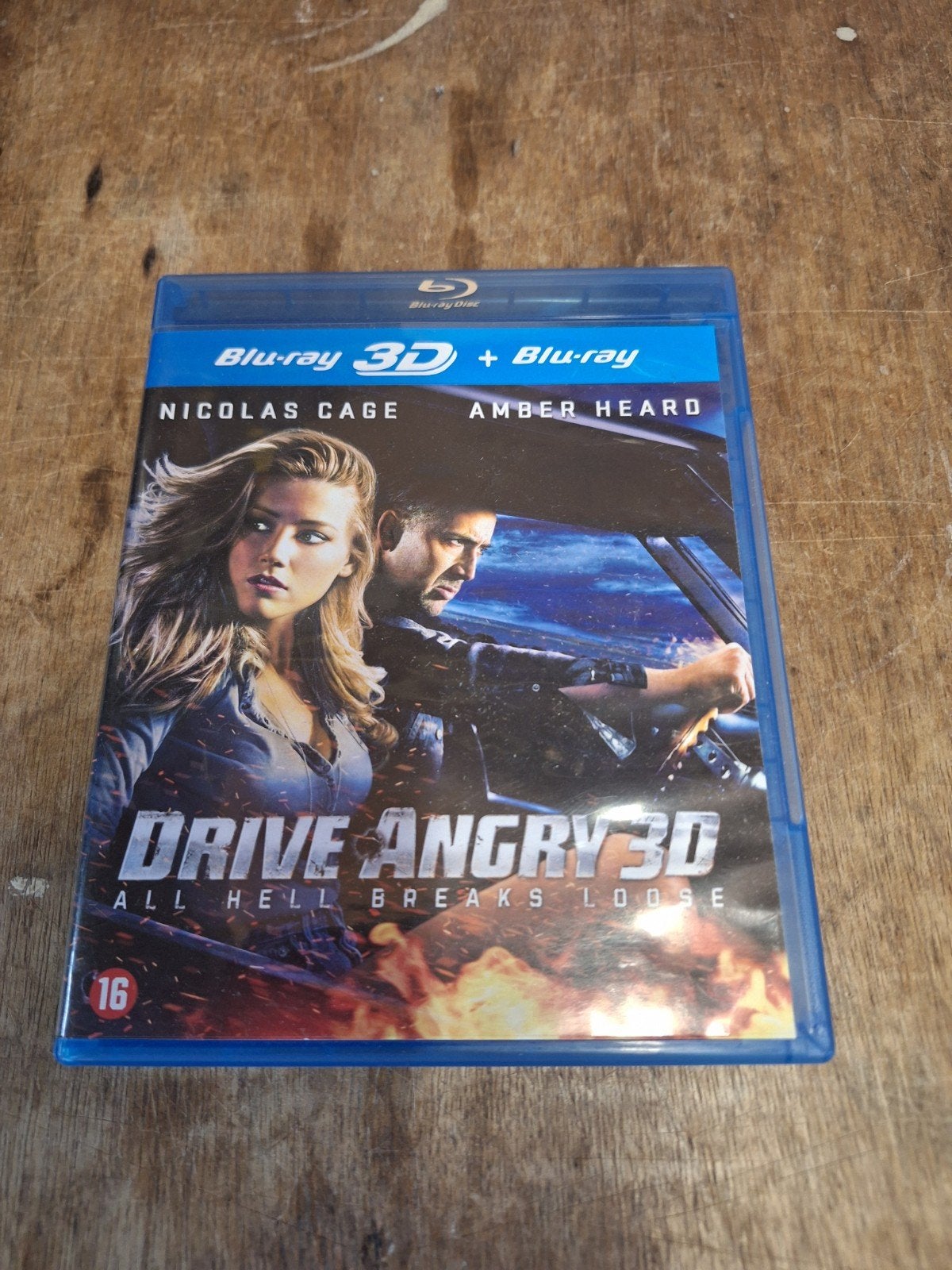 Drive Angry 3D Blu-ray - Nicolas Cage Actie Thriller, Vanaf 16 jaar, Nederlands, Film, Actie