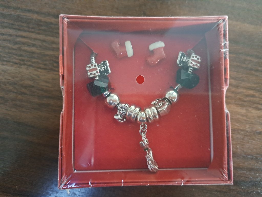 kerstsierraad ketting met oorbellen, Ophalen of Verzenden, Nieuw, Overige materialen