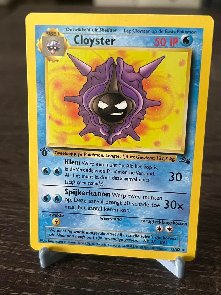 Cloyster (32/62) 1e editie NL - Fossiel - EX/Good, Ophalen of Verzenden, Gebruikt, Losse kaart