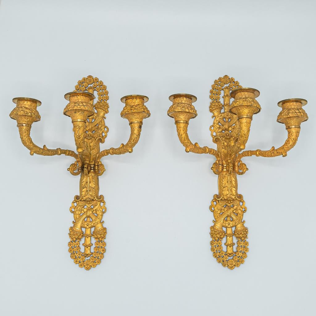 Wandkandelaren Empire, Ophalen of Verzenden, Koper of Brons