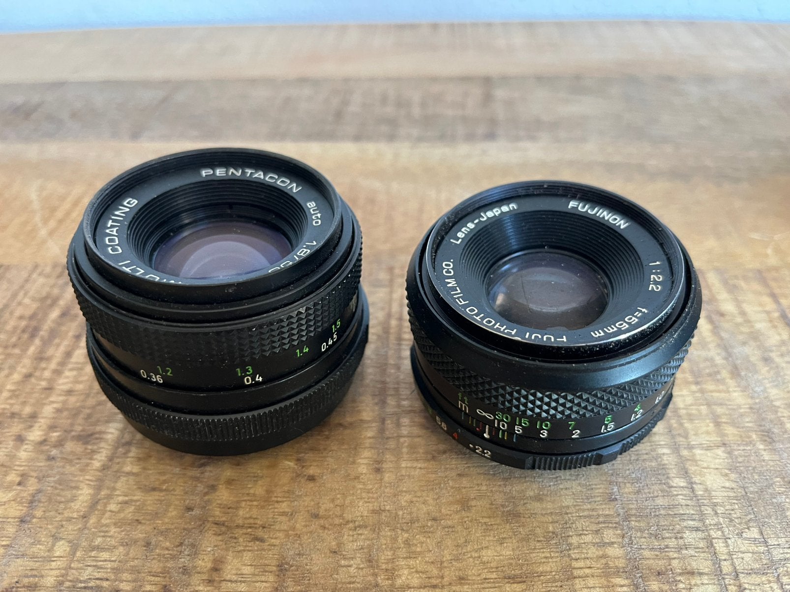 Pentacon 50 & Fujinon 55 objectieven, Audio, Tv en Foto, Fotografie | Lenzen en Objectieven, Ophalen of Verzenden, Zo goed als nieuw