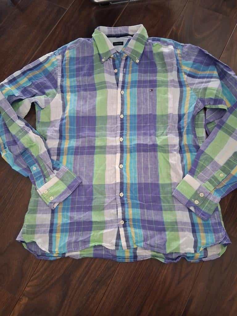 Tommy Hilfiger Linnen Overhemd, Overige kleuren, Tommy Hilfiger, Zo goed als nieuw, Halswijdte 39/40 (M)