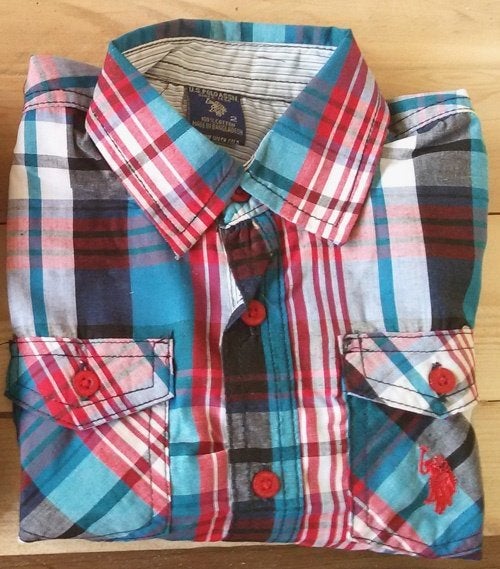 Maat 152/158 Geruit US Polo Assn overhemd NIEUW (10664), US Polo Assn., Overhemd of Blouse, Nieuw, Ophalen of Verzenden