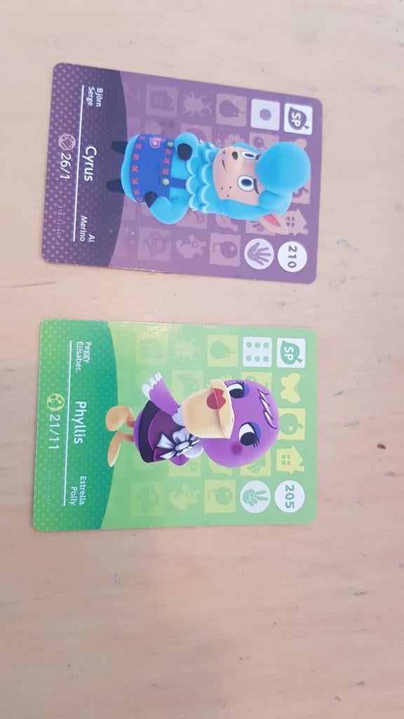 Animal Crossing Amiibo kaarten 26 Cyrus en 21 Phyllis, Twee personen
