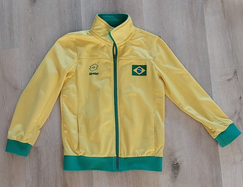 Trainingsjack Brasil, Geel, Ophalen of Verzenden, Voetbal, Gedragen
