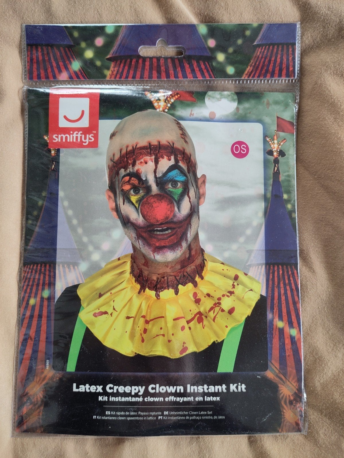 Latex Creepy Clown Instant Kit - Halloween Kostuum, Ophalen of Verzenden, Nieuw, Toneelattributen of Onderdelen