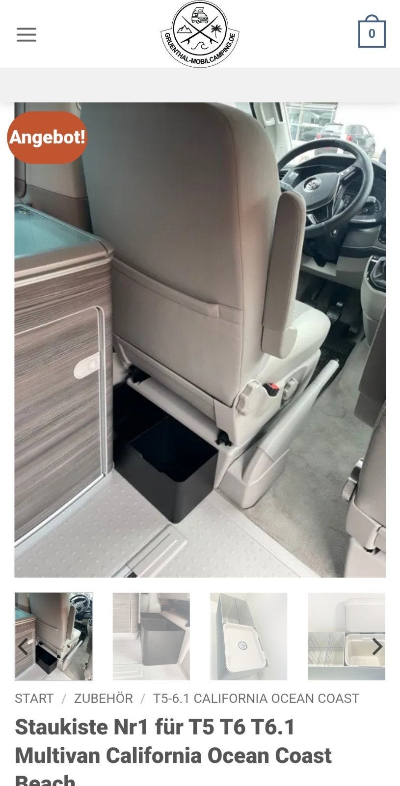 Metalen opbergkist VW California met afvalbakje, Caravans en Kamperen, Camper-accessoires, Ophalen of Verzenden, Gebruikt