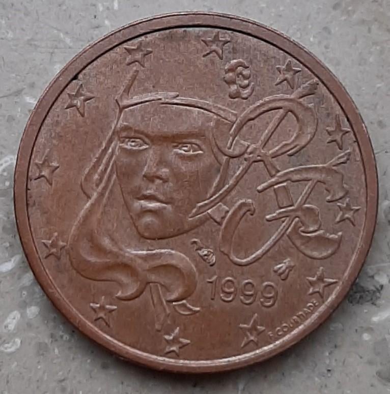 2 eurocent Frankrijk 1999 / 2000 / 2001, Postzegels en Munten, Munten | Europa | Euromunten, Ophalen, Frankrijk, 2 cent, Losse munt