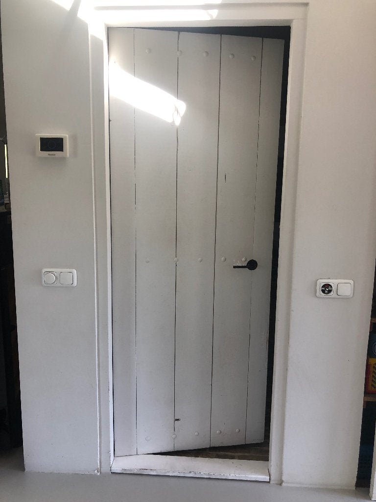 houten deur, Ophalen, Gebruikt