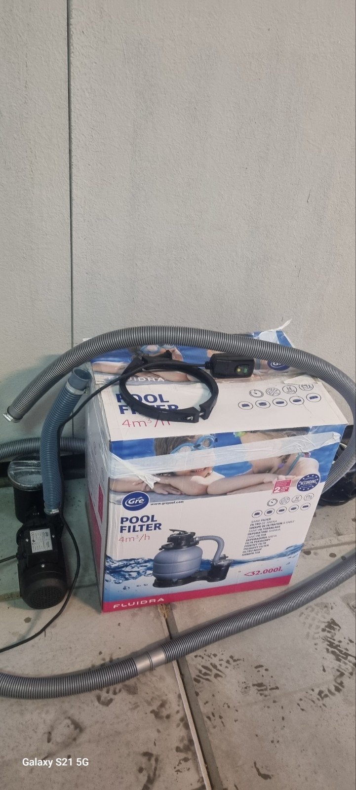 Zwembad zandfilter pomp 38 mm aansluiting, 1 week gebruikt, Ophalen, Zo goed als nieuw