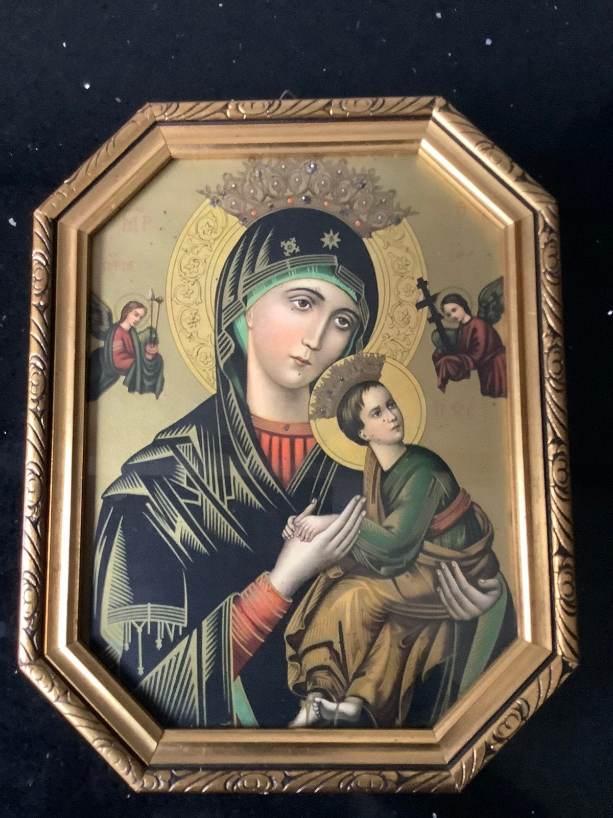 Brocante paneel Maria met kind, Ophalen of Verzenden