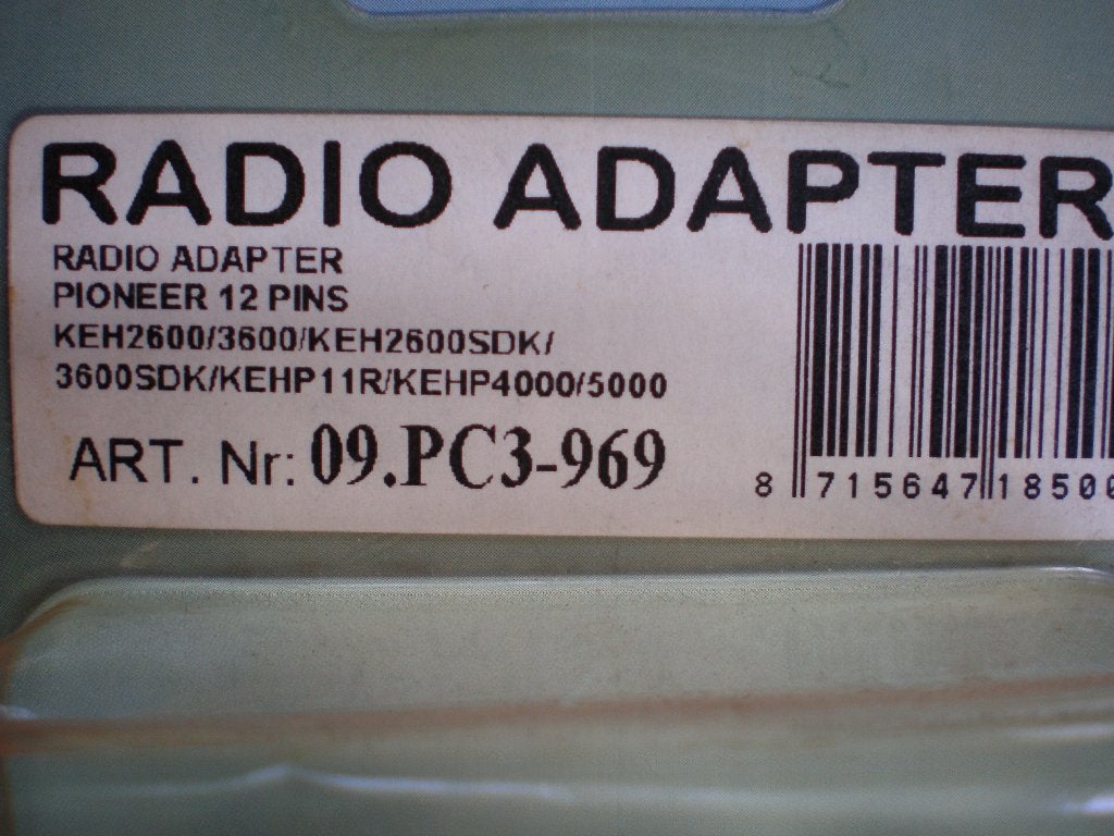 Originele RADIO ADAPTER PIONEER 12 pins., Auto-onderdelen, Overige Auto-onderdelen, Ophalen of Verzenden, Nieuw, Overige automerken