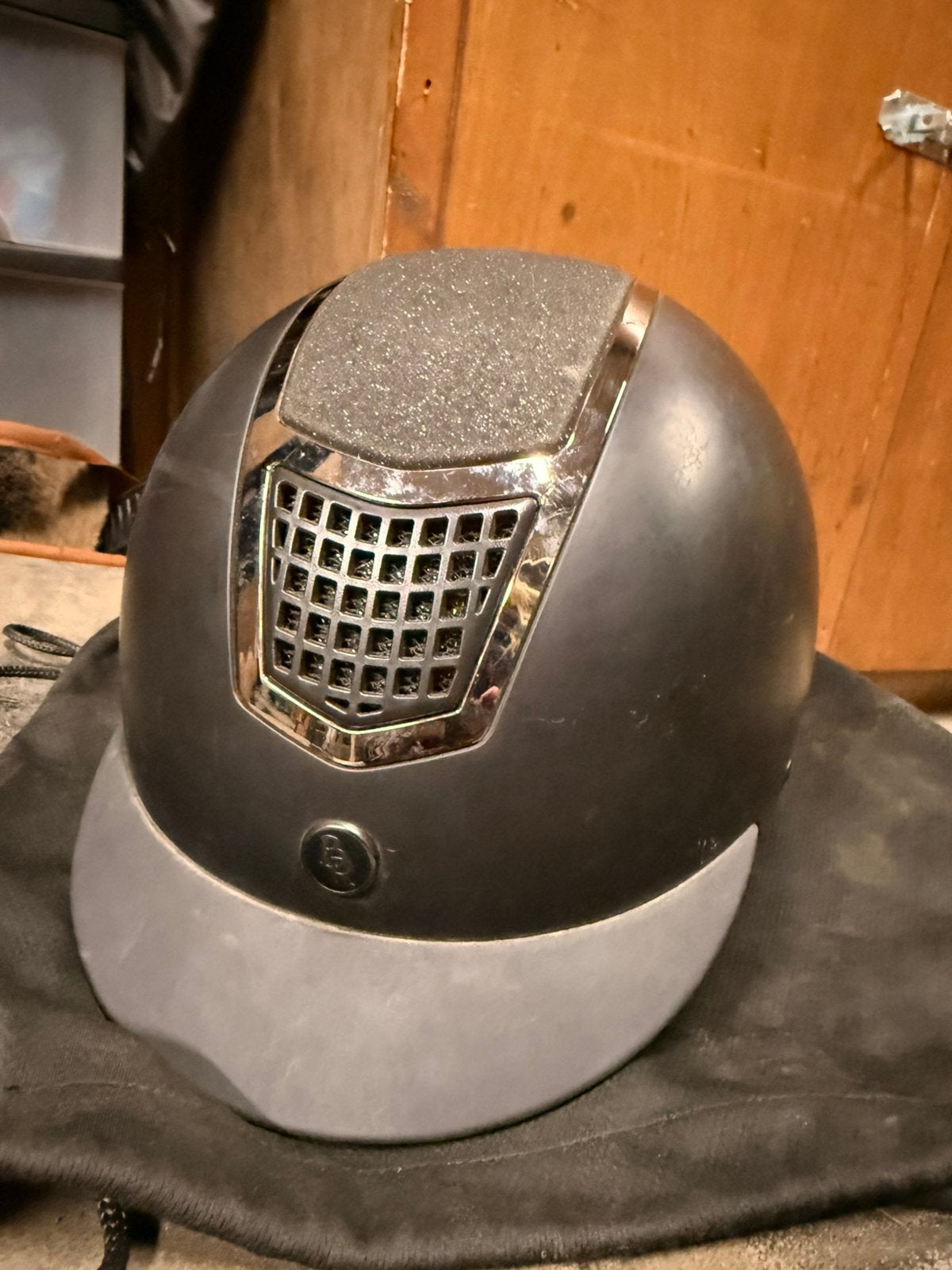 BR cap met glitters, BR, Ophalen of Verzenden, Zo goed als nieuw, Rijhelm/cap