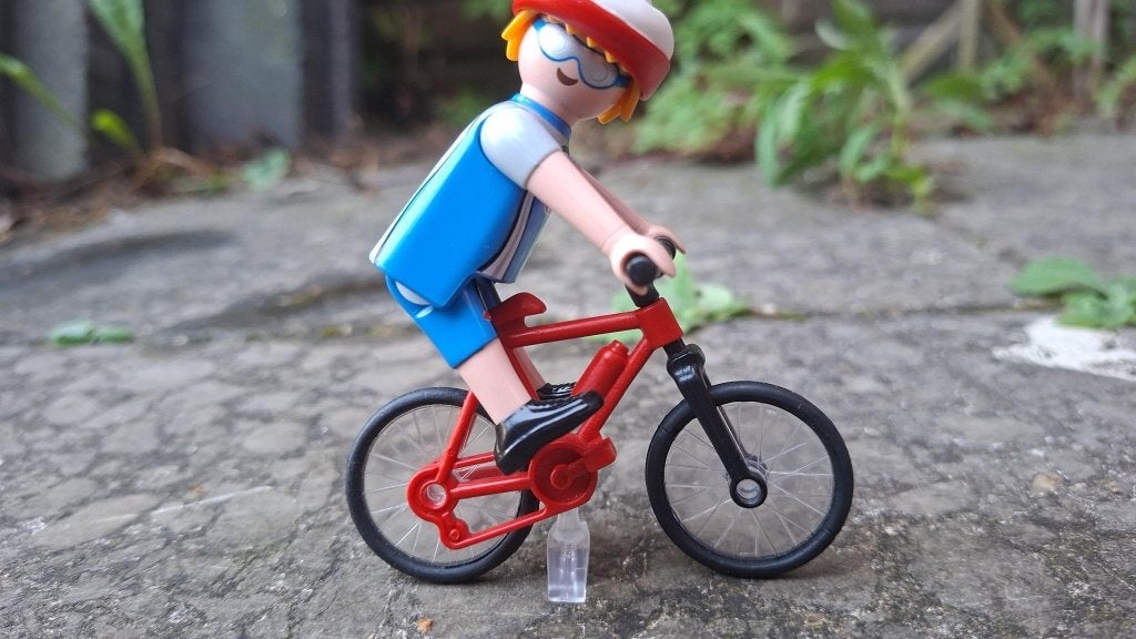 Playmobil wielrenner, Gebruikt, Complete set, Voertuig, Ophalen of Verzenden