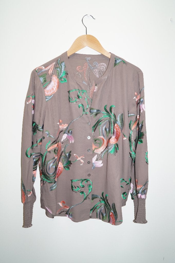 GUSTAV Blouse Taupe Maat 42, Verzenden, Gedragen, Maat 42/44 (L), Overige kleuren