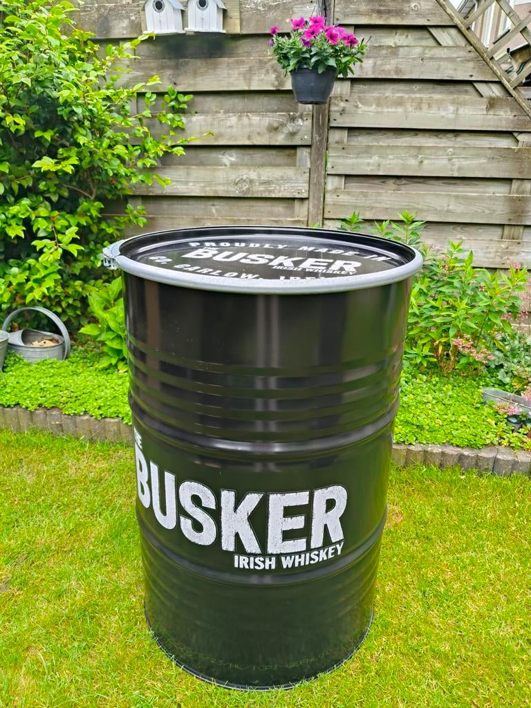 Nieuw! BBQ Busker Whiskey vat met lichte transportschade, Tuin en Terras, Houtskoolbarbecues, Nieuw, Ophalen