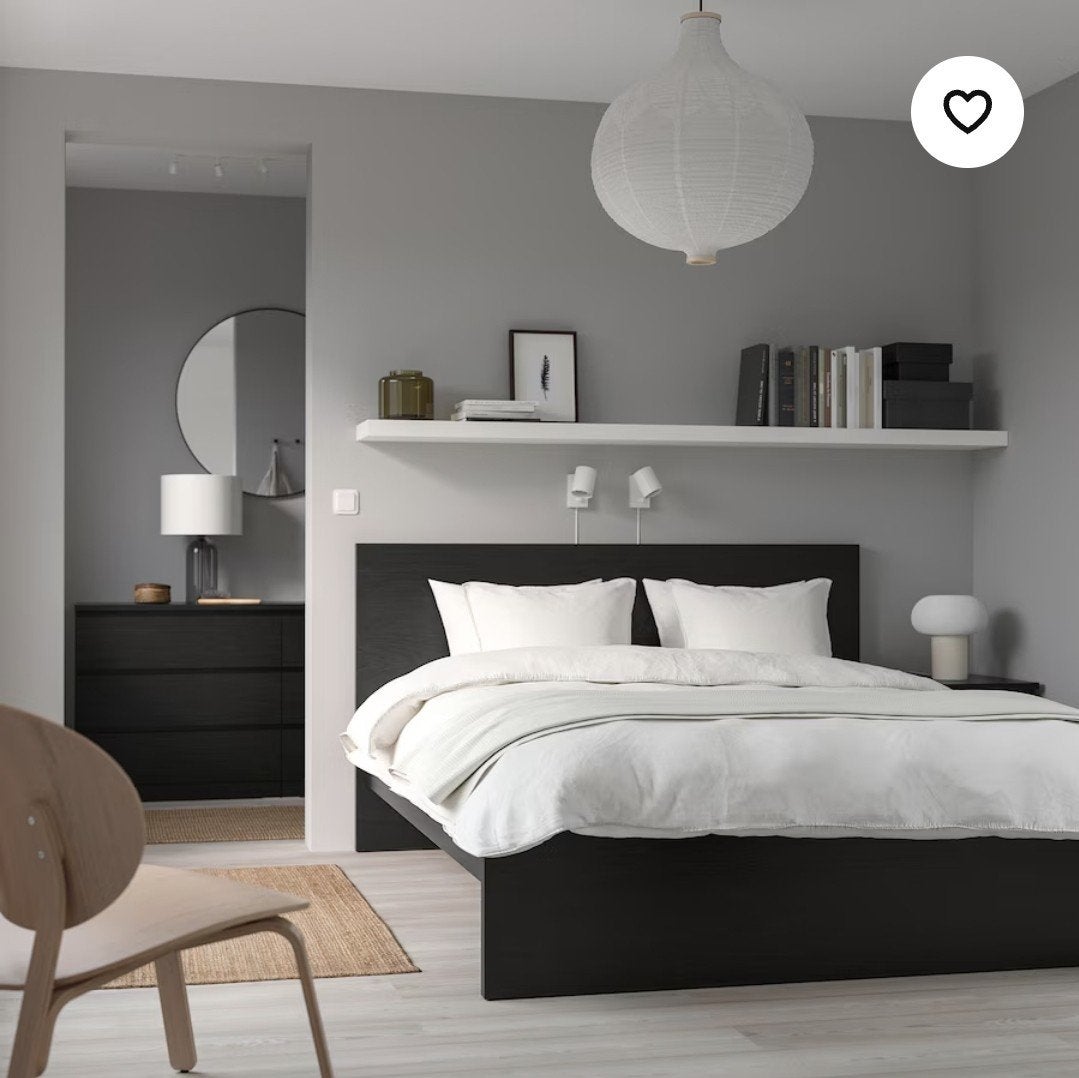 Ikea double bed,slatted bases,good mattress (140x200cm)., Ophalen, Tweepersoons